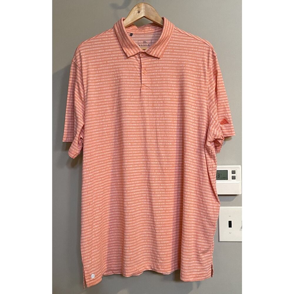 Adidas Shirt‎ Polo Three Stripe Brand Striped Golf Athletic Casual XXL